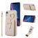 iPhone XR Vertical Card Bag Ring Holder Phone Case with Dual Lanyard - Beige
