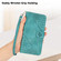 iPhone XR YX0080 Grid Butterfly Embossed Pattern Flip Leather Phone Case with Lanyard - Light Blue