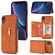 iPhone XR Zipper Card Holder Phone Case - Brown