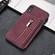 iPhone XR Zipper Card Holder Phone Case - Wine Red