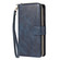 iPhone XR Zipper Wallet Bag Horizontal Flip PU Leather Case with Holder & 9 Card Slots & Wallet & Lanyard & Photo Frame - Blue