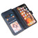 iPhone XR Zipper Wallet Bag Horizontal Flip PU Leather Case with Holder & 9 Card Slots & Wallet & Lanyard & Photo Frame - Blue