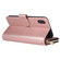 iPhone XR Zipper Wallet Bag Horizontal Flip PU Leather Case with Holder & 9 Card Slots & Wallet & Lanyard & Photo Frame - Rose Gold