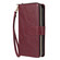 iPhone XR Zipper Wallet Bag Horizontal Flip PU Leather Case with Holder & 9 Card Slots & Wallet & Lanyard & Photo Frame - Wine Red