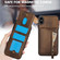 iPhone XR Zipper Wallet Split MagSafe Leather Back Phone Case - Brown
