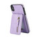 iPhone XR Zipper Wallet Split MagSafe Leather Back Phone Case - Purple