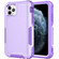 iPhone 11 Pro 3 in 1 PC + TPU Shockproof Phone Case - Purple