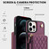 iPhone 11 Pro AwQuer Crossbody Zipper Wallet Rhombic Leather Back Phone Case - Dark Purple