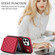 iPhone 11 Pro AwQuer Crossbody Zipper Wallet Rhombic Leather Back Phone Case - Red