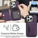 iPhone 11 Pro AwQuer Horizontal Flip Card Bag Holder Leather Phone Case - Dark Purple
