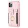 iPhone 11 Pro BF27 Metal Ring Card Bag Holder Phone Case - Pink