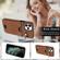 iPhone 11 Pro Calf Texture Card Slot Ring Holder Phone Case - Brown