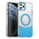 iPhone 11 Pro Color Blocking Series MagSafe Magnetic PC Hybrid TPU Phone Case - Blue