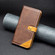iPhone 11 Pro Color Matching Double Sewing Thread Leather Case - Brown