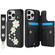 iPhone 11 Pro Crossbody Flower Pattern Leather Phone Case - Black