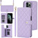 iPhone 11 Pro Crossbody Multifunction Rhombic Leather Phone Case - Purple