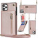 iPhone 11 Pro Cross-body Zipper Square TPU+PU Back Cover Case with Holder & Card Slots & Wallet & Strap - Rose Gold