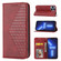 iPhone 11 Pro Cubic Grid Calf Texture Magnetic Closure Leather Phone Case - Red