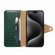 iPhone 11 Pro Denior Crocodile Texture Oil Edge Leather Phone Case - Green
