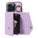 iPhone 11 Pro Diagonal Crossbody Ring Organ Wallet Leather Back Phone Case - Purple