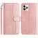 iPhone 11 Pro Dual-Folded S-shape Leather Phone Case - Rose Gold