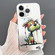 iPhone 11 Pro Dual-sided IMD Animal Graffiti TPU + PC Phone Case - Melting Green Orange Dog