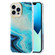 iPhone 11 Pro Electroplating Shell Texture Marble Phone Case - Blue B3