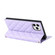 iPhone 11 Pro Grid Texture Lanyard Zipper Leather Phone Case - Purple