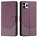iPhone 11 Pro Honeycomb Embossing RFID Leather Phone Case - Violet