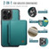 iPhone 11 Pro JEEHOOD J05 Business Magnetic Style RFID Leather Phone Case - Blue Green