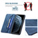 iPhone 11 Pro Magnetic RFID Blocking Anti-Theft Leather Case with Holder & Card Slots & Wallet - Blue
