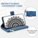 iPhone 11 Pro Multi-Card Totem Zipper Leather Phone Case - Blue