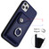 iPhone 11 Pro Organ Card Bag Ring Holder Phone Case with Long Lanyard - Blue
