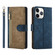 iPhone 11 Pro POLA Dual-color Zipper Wallet RFID Leather Phone Case - Yellow Blue