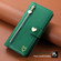 iPhone 11 Pro POLA Love Multi-Card Slots Zipper Wallet Leather Phone Case - Dark Green