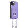iPhone 11 Pro R20 Crossbody Rope Ring Card Holder Phone Case - Purple
