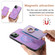 iPhone 11 Pro Retro Cross Leather Ring Side Insert Card Bag MagSafe Phone Case - Purple