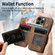 iPhone 11 Pro Retro Leather Zipper Wallet Back Phone Case - Brown