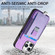 iPhone 11 Pro Retro Magsafe Cross Leather Pull-Out Card Bag Back Phone Case - Purple