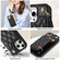 iPhone 11 Pro Rhombic Dual Buckle Card Slots Phone Case with Lanyard - Black