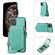 iPhone 11 Pro Rhombic Texture RFID Phone Case with Lanyard & Mirror - Mint Green