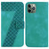 iPhone 11 Pro Seven-shaped Embossed Leather Phone Case - Green