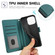 iPhone 11 Pro Skin Feel Pure Color Card Slots Leather Phone Case with Dual Lanyard - Green