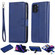 iPhone 11 Pro Solid Color Horizontal Flip Protective Case with Holder & Card Slots & Wallet & Photo Frame & Lanyard - Blue