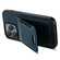 iPhone 11 Pro Suteni H03 Litchi Leather Card Bag Stand Back Phone Case - Blue