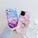 iPhone 11 Pro TPU Smooth Marble with Ring Metal Rhinestone Bracket Mobile Phone Protective Case - Rainbow Q5