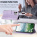 iPhone 11 Pro Tulips Embossed Leather Phone Case with Lanyard - Purple