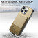 iPhone 11 Pro Twill Fabric Leather Vertical Flip RFID Card Bag Phone Case - Khaki