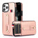 iPhone 11 Pro Wristband Kickstand Wallet Leather Phone Case - Rose Gold