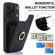 iPhone 11 Pro YM005 Skin Feel Card Bag Phone Case with Long Lanyard - Black